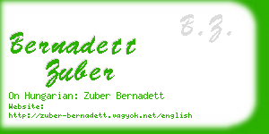 bernadett zuber business card